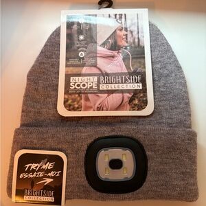 Night Scope Grey Knit LED Beanie